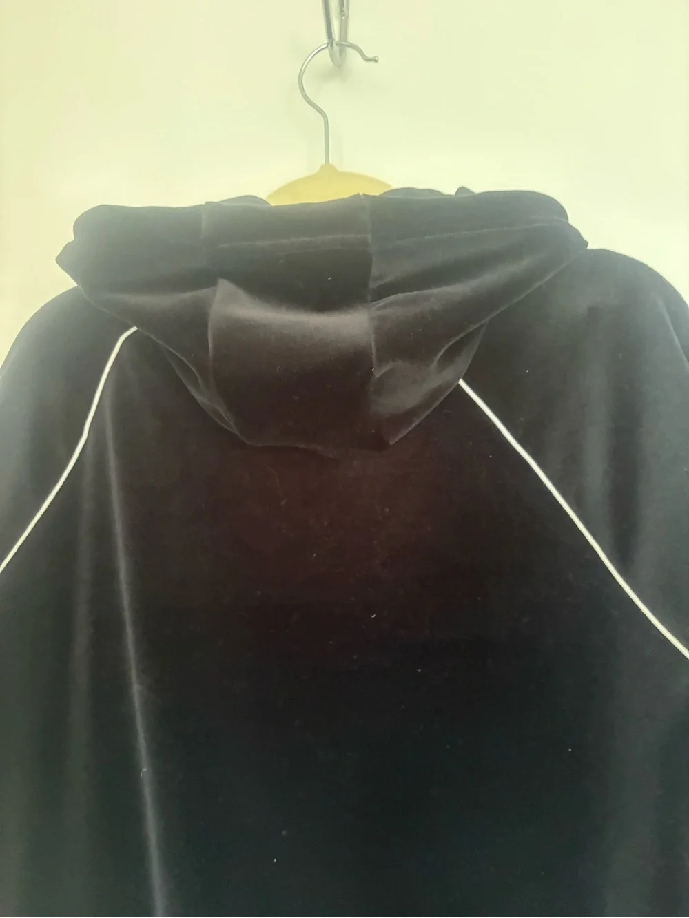 Nike Black Velevt Hoodie Dress with White Logo